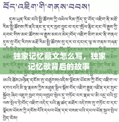 独家记忆藏文怎么写，独家记忆歌背后的故事 