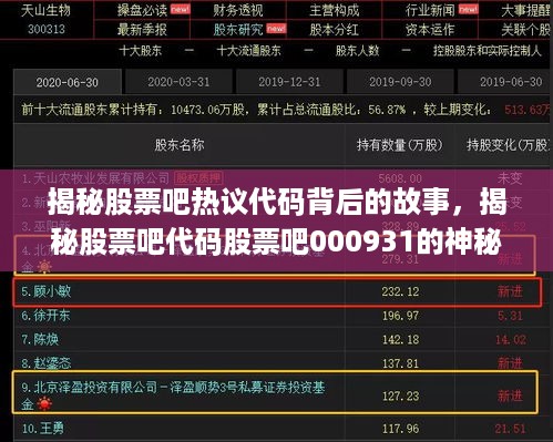揭秘股票吧热议代码背后的故事，揭秘股票吧代码股票吧000931的神秘面纱