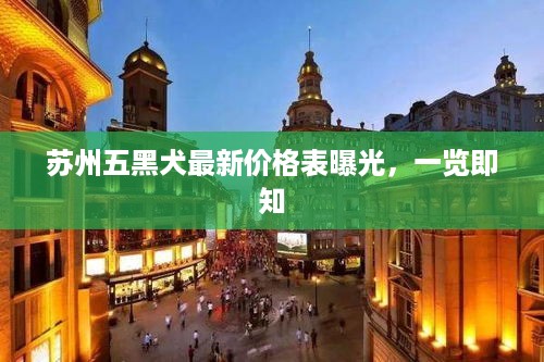 苏州五黑犬最新价格表曝光，一览即知